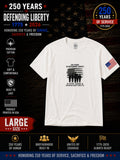 250th Anniversary Patriotic T - Defending Liberty Black & White