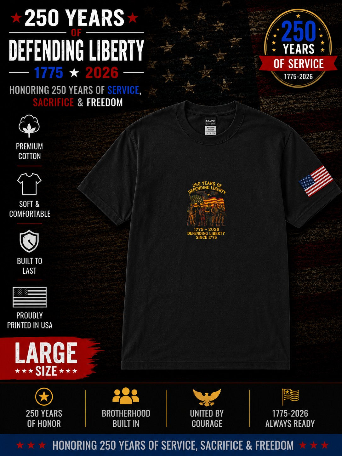 250th Anniversary Patriotic T - Band of Brothers