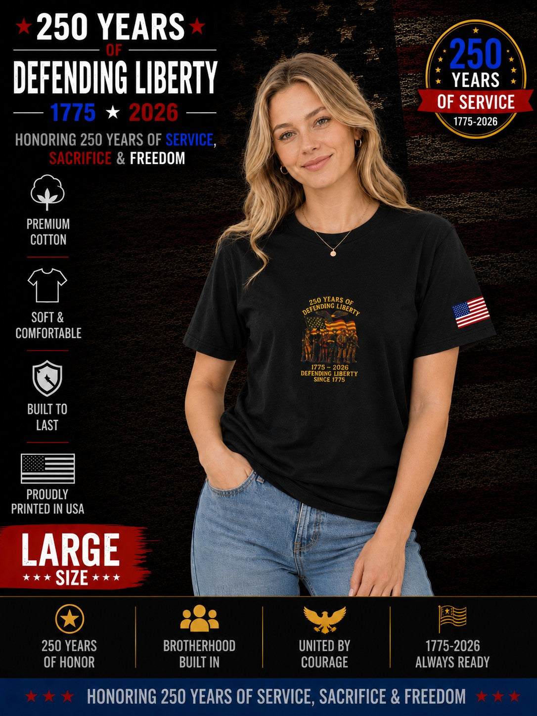 250th Anniversary Patriotic T - Band of Brothers