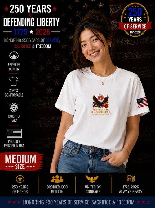 250th Anniversary Patriotic T - Defending Liberty